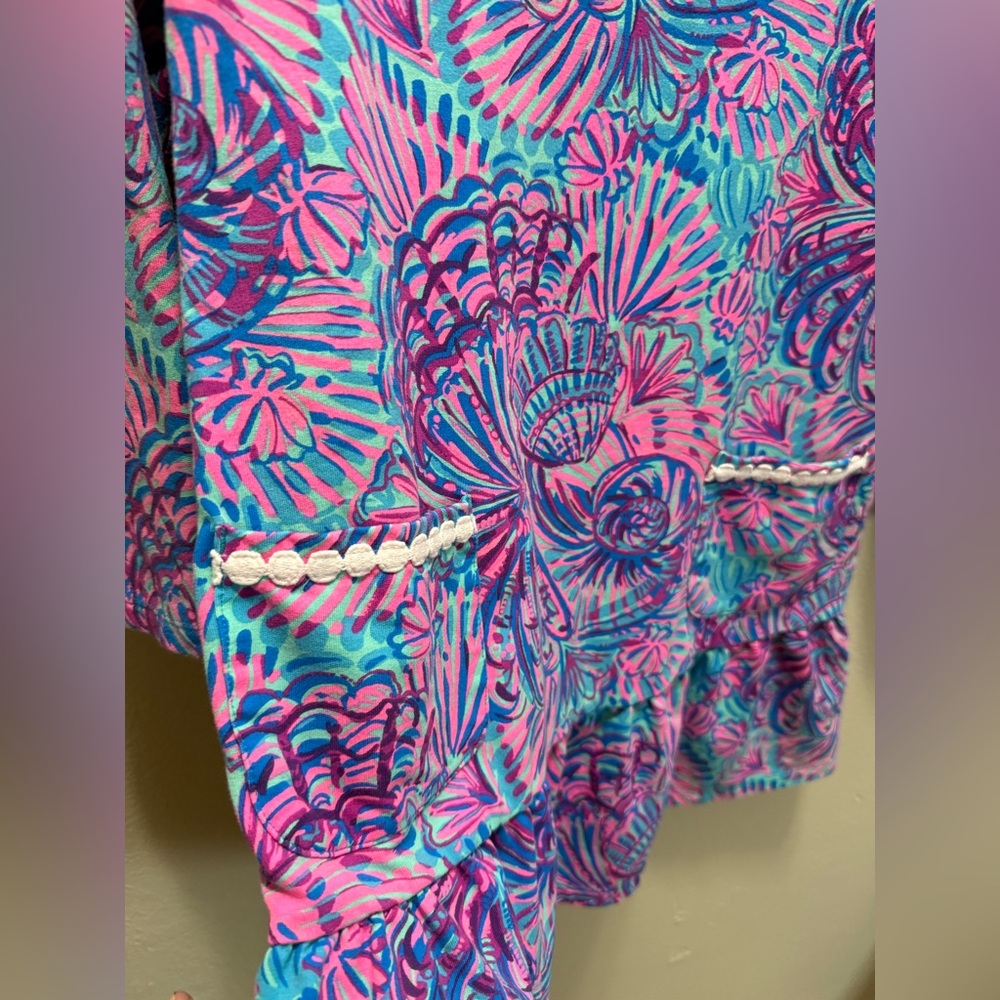 2 Lilly Pulitzer Vira Dresses Girls XL Long Sleeve Dresses Colorful Tropical lot - Picture 3 of 11